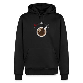 Plein de café - Sweat à capuche Premium bio Homme - noir - Devant - Nico (187cm)