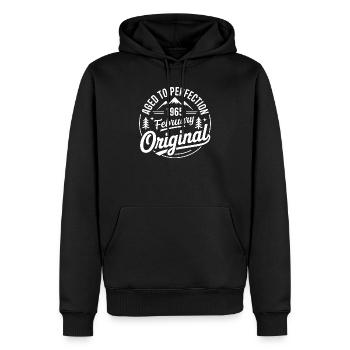 Februar 1965 – Legende der Gipfel und Berge - Männer Premium Bio Hoodie - Schwarz - Vorne - Nico (187cm)