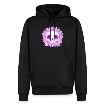 Kristallskull mit Kristallen - Männer Premium Bio Hoodie - Schwarz - Vorne - Nico (187cm)