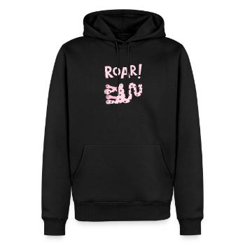 Roar Cute Animal Funny Cartoon Design - Männer Premium Bio Hoodie - Schwarz - Vorne - Nico (187cm)