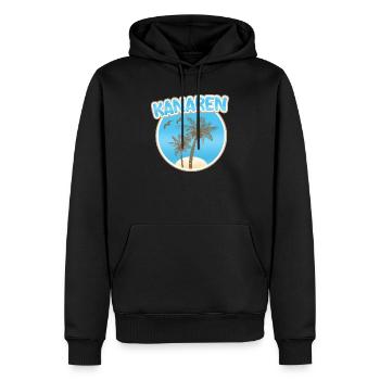 Kanaren Palmenstrand Logo - Männer Premium Bio Hoodie - Schwarz - Vorne - Nico (187cm)