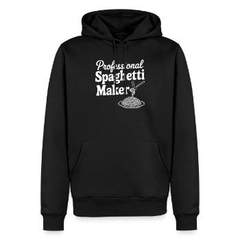 Professioneller Spaghetti-Hersteller - Männer Premium Bio Hoodie - Schwarz - Vorne - Nico (187cm)