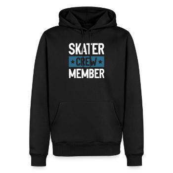 Skater Crew - Männer Premium Bio Hoodie - Schwarz - Vorne - Nico (187cm)