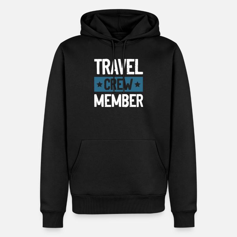 Équipe de voyage - Sweat à capuche Premium bio Homme - noir