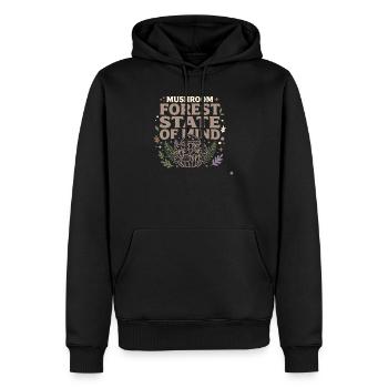 Don de Fée Forêt de Fées Champignons du Fairycore - Sweat à capuche Premium bio Homme - noir - Devant - Nico (187cm)