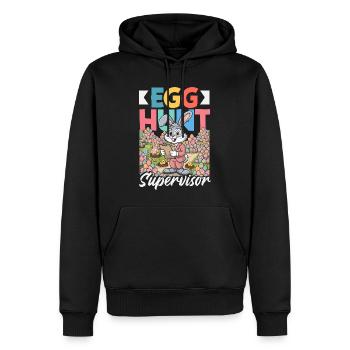 Frohe Ostern Süßer Osterhase Eiersuche Ostereier - Männer Premium Bio Hoodie - Schwarz - Vorne - Nico (187cm)