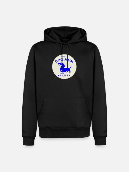 Junge Hundemutti Club Logo - Männer Premium Bio Hoodie - Schwarz
