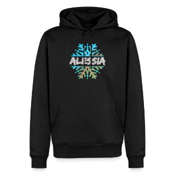 Alessia als Vorname - Männer Premium Bio Hoodie - Schwarz - Vorne - Nico (187cm)