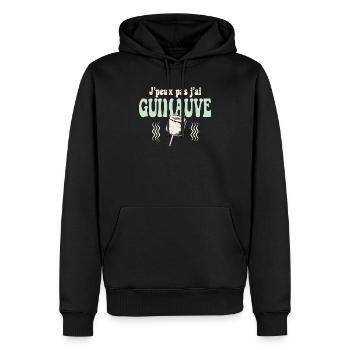 J'peux pas j'ai Guimauve Vert pastel - Sweat à capuche Premium bio Homme - noir - Devant - Nico (187cm)