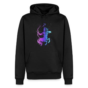 Nébuleuse Centaure Archer - Sweat à capuche Premium bio Homme - noir - Devant - Nico (187cm)