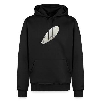 Zeppelin allemand – icône de l’histoire de l’aviation - Sweat à capuche Premium bio Homme - noir - Devant - Nico (187cm)