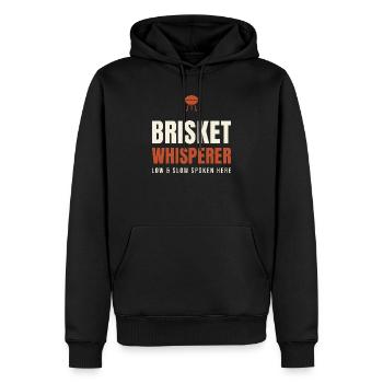 BBQ Chuchoteur de Poitrine - Sweat à capuche Premium bio Homme - noir - Devant - Nico (187cm)