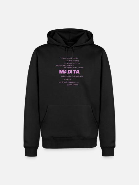 Spruch Madita - Männer Premium Bio Hoodie - Schwarz