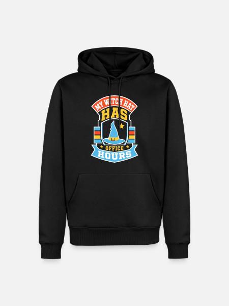 My Witch Hat Has Office Hours - Männer Premium Bio Hoodie - Schwarz