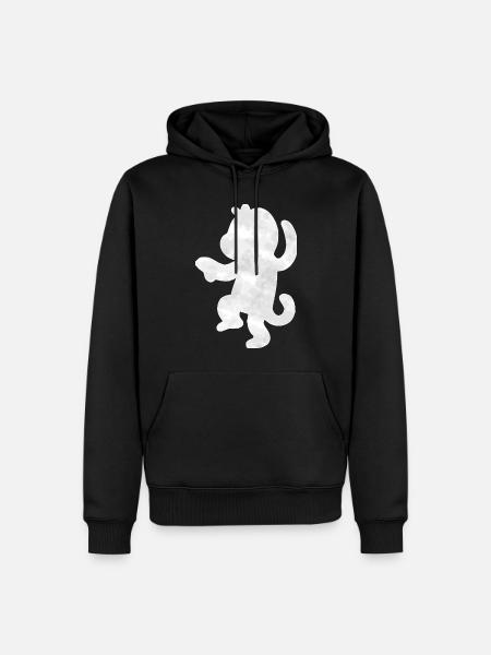 Affe Silhouette - Männer Premium Bio Hoodie - Schwarz