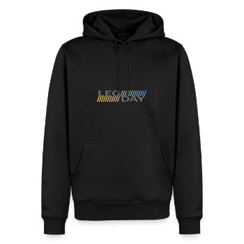 Routine d’entraînement d’entraînement physique pour les jambes - Sweat à capuche Premium bio Homme - noir - Devant - Nico (187cm)