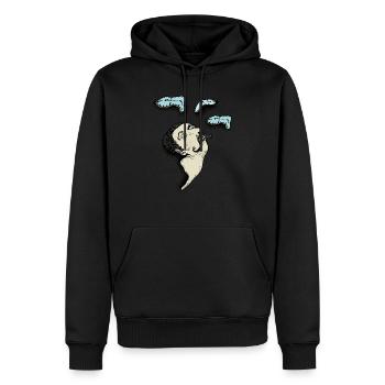 Melting Salvador - Männer Premium Bio Hoodie - Schwarz - Vorne - Nico (187cm)