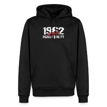 Geboren 1962 Jahrgang 1962 topfit aktiv - Männer Premium Bio Hoodie - Schwarz - Vorne - Nico (187cm)