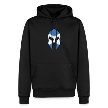 Scotland flag in Spartan warrior Helmet - Männer Premium Bio Hoodie - Schwarz - Vorne - Nico (187cm)