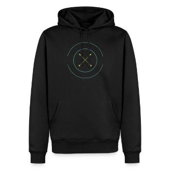 Vivez votre vie - Sweat à capuche Premium bio Homme - noir - Devant - Nico (187cm)