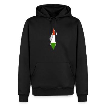 hungary flag proud hungarian patriotic - Men’s Premium Organic Hoodie - black - Front - Nico (187cm)