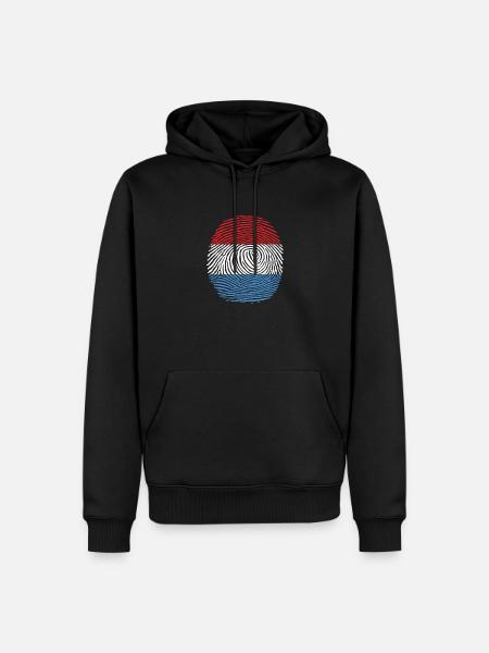luxembourg flag proud - Men’s Premium Organic Hoodie - black