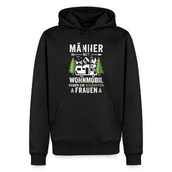 Wohnmobil Camping Wohnmobilfahrer Campingurlaub - Männer Premium Bio Hoodie - Schwarz - Vorne - Nico (187cm)