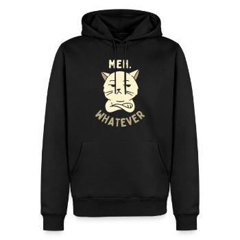Meh. Whatever - Men’s Premium Organic Hoodie - black - Front - Nico (187cm)