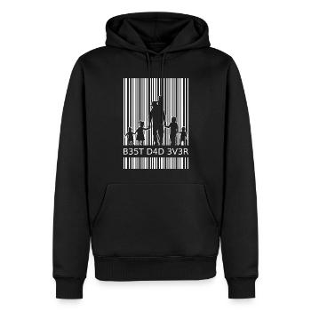Meilleur père de tous les temps Père avec 5 enfants Père de cinq enfants - Sweat à capuche Premium bio Homme - noir - Devant - Nico (187cm)