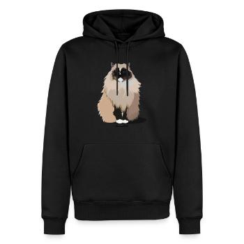 Der Guardian - Männer Premium Bio Hoodie - Schwarz - Vorne - Nico (187cm)