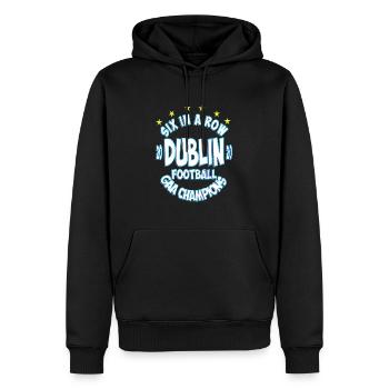 Dublin GAA All Ireland champions six fois de suite - Sweat à capuche Premium bio Homme - noir - Devant - Nico (187cm)
