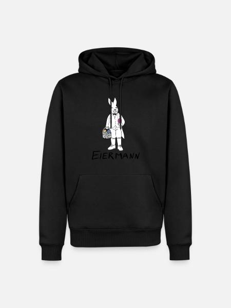 Eiermann - Männer Premium Bio Hoodie - Schwarz