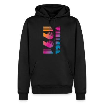 Vintage 1991 - Männer Premium Bio Hoodie - Schwarz - Vorne - Nico (187cm)