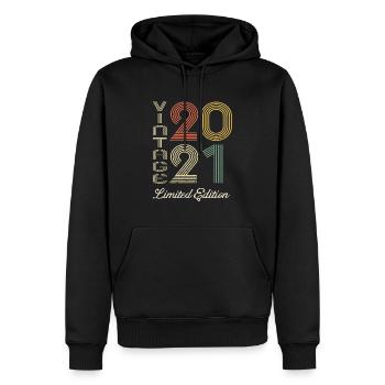 2021 Geburtstag Geboren im Jahr 2021 Vintage Retro. Editio - Männer Premium Bio Hoodie - Schwarz - Vorne - Nico (187cm)