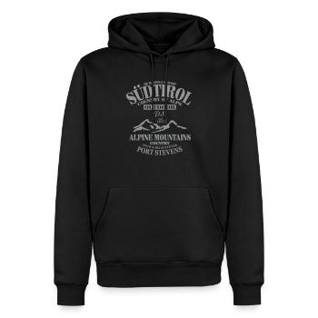 Südtirol - Männer Premium Bio Hoodie - Schwarz - Vorne - Nico (187cm)