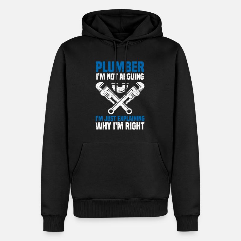 Dictons de plombier - Sweat à capuche Premium bio Homme - noir