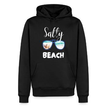 SALZIGER STRAND - Männer Premium Bio Hoodie - Schwarz - Vorne - Nico (187cm)