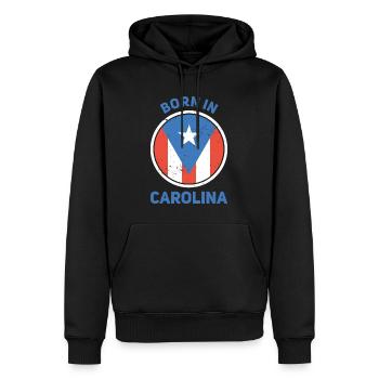 Carolina - Men’s Premium Organic Hoodie - black - Front - Nico (187cm)