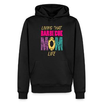 Vivre ce barbecue Mom Life Grilling BBQ Fan - Sweat à capuche Premium bio Homme - noir - Devant - Nico (187cm)