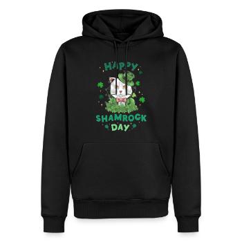 Frohen Kleeblatttag. St. Patrick's Day! - Männer Premium Bio Hoodie - Schwarz - Vorne - Nico (187cm)