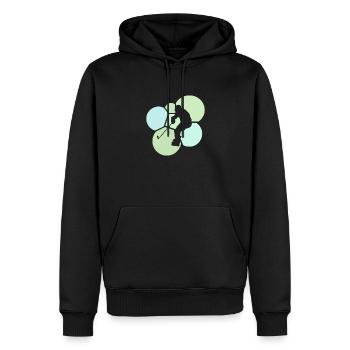 Hockey sur glace Puck Hockey - Sweat à capuche Premium bio Homme - noir - Devant - Nico (187cm)