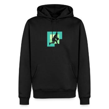 Cerceau de basket-ball - Sweat à capuche Premium bio Homme - noir - Devant - Nico (187cm)