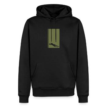 Fussball Kicker Tormann Fussballspieler - Männer Premium Bio Hoodie - Schwarz - Vorne - Nico (187cm)