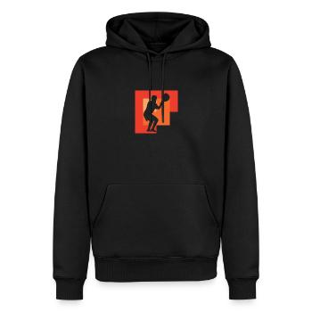 Lacrosse Crosse Stocksport Stock - Männer Premium Bio Hoodie - Schwarz - Vorne - Nico (187cm)