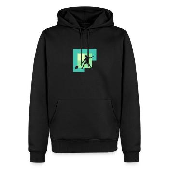 Badminton Clear Smash Badmintonschläger - Männer Premium Bio Hoodie - Schwarz - Vorne - Nico (187cm)