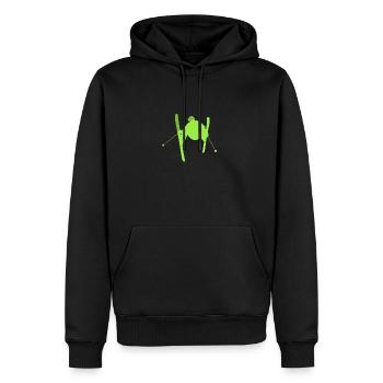 Ski Schnee Schi Schnee - Männer Premium Bio Hoodie - Schwarz - Vorne - Nico (187cm)
