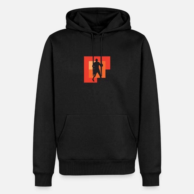 Panier de basket-ball - Sweat à capuche Premium bio Homme - noir