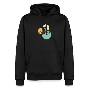 Fahrrad Cyclist - Männer Premium Bio Hoodie - Schwarz - Vorne - Nico (187cm)