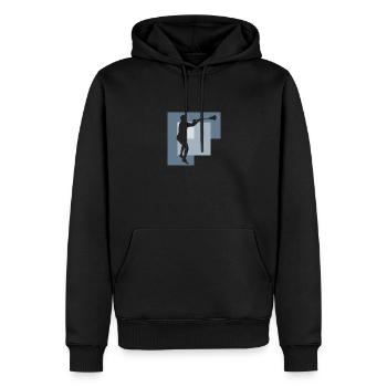 Lacrosse Crosse Lacrosse Raquette - Sweat à capuche Premium bio Homme - noir - Devant - Nico (187cm)
