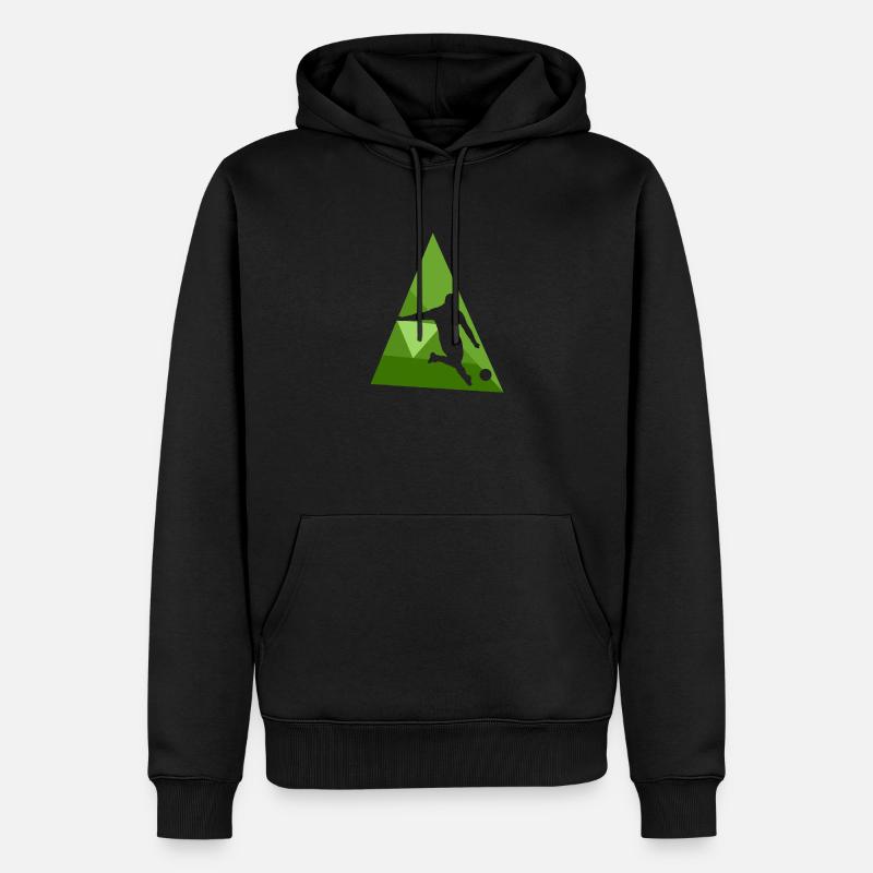 Fussball Kicken Kicker - Männer Premium Bio Hoodie - Schwarz